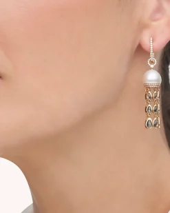 Earrings & Studs^Paspaley Noir Hero Lavalier Pearl Earrings | 10mm Oval Pearls, Black Mother of Pearl, and Rose Gold RoseGold
