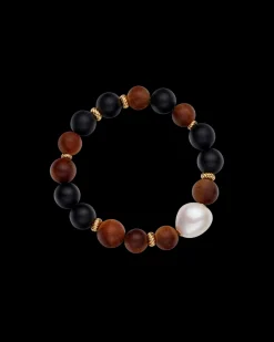 Bracelets^Paspaley Onyx Kimberley Golden Dusk Single Pearl Bracelet | 14mm Baroque Pearl, Sandalwood, and Yellow Gold YellowGold