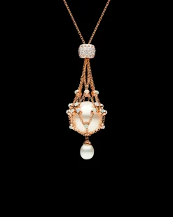 Necklaces & Pendants^Paspaley Opal Lavalier Pearl Necklace | 15mm Round Pearl, Opals, and Rose Gold RoseGold