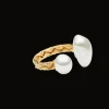 Rings^Paspaley Pandanus Double Keshi Pearl Ring | 8-10mm Keshi Pearls and Yellow Gold YellowGold
