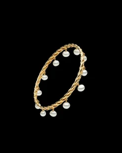 Bracelets^Paspaley Pandanus Rain Pearl Bangle | 5mm Keshi Pearls and Yellow Gold YellowGold