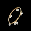 Bracelets^Paspaley Pandanus Tassel Pearl Bangle | 6mm Keshi Pearls and Yellow Gold YellowGold