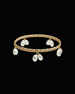 Bracelets^Paspaley Pandanus Tassel Pearl Bangle | 6mm Keshi Pearls and Yellow Gold YellowGold