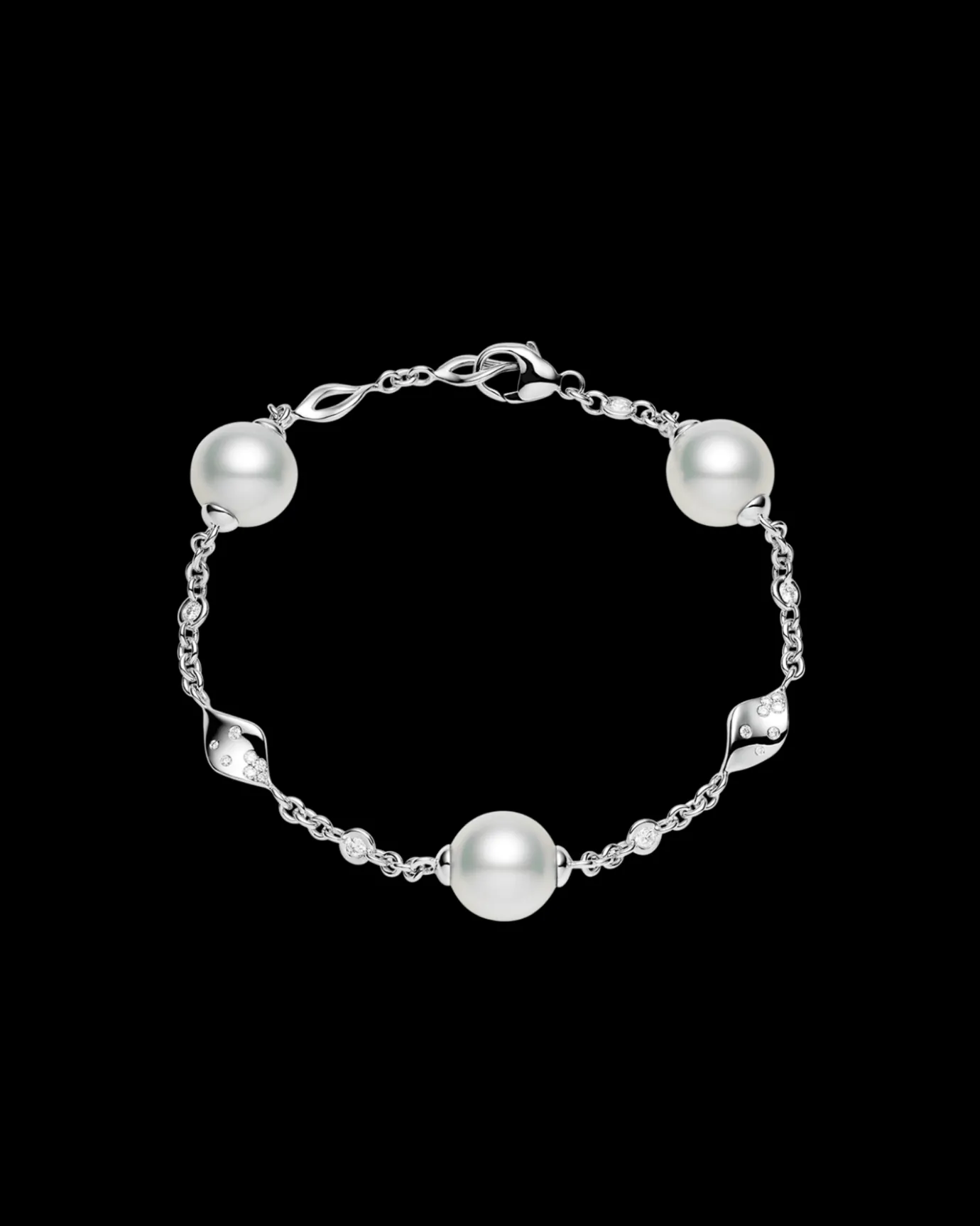 Bracelets^Paspaley Paradis Pearl Bracelet | 10mm Round Pearls, Diamonds, and White Gold WhiteGold