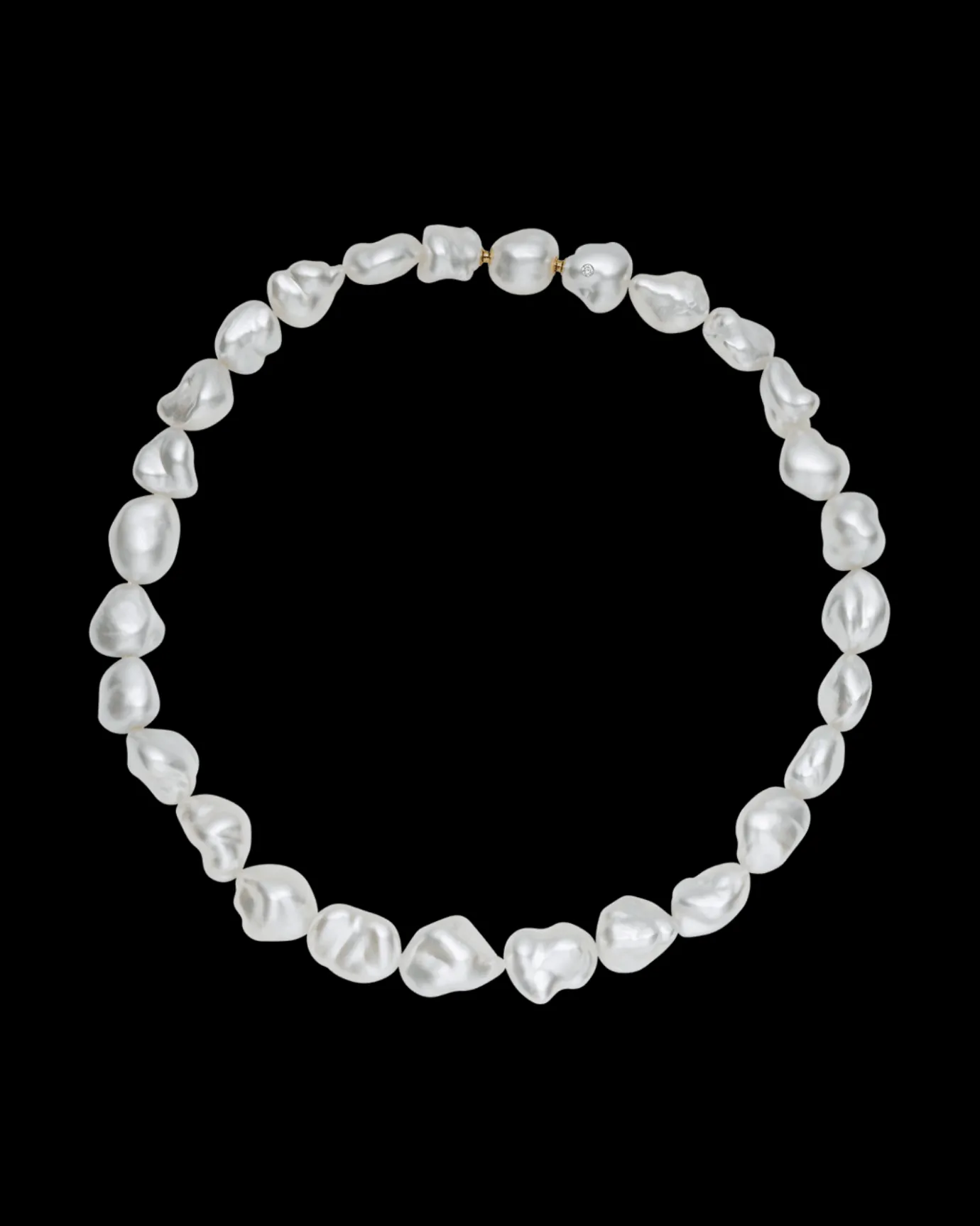 Strand Necklaces & Bracelets | Necklaces & Pendants^Paspaley Keshi Baroque Pearl Strand Necklace | 12-14mm Keshi Baroque Pearls and Signature Diamond YellowGold
