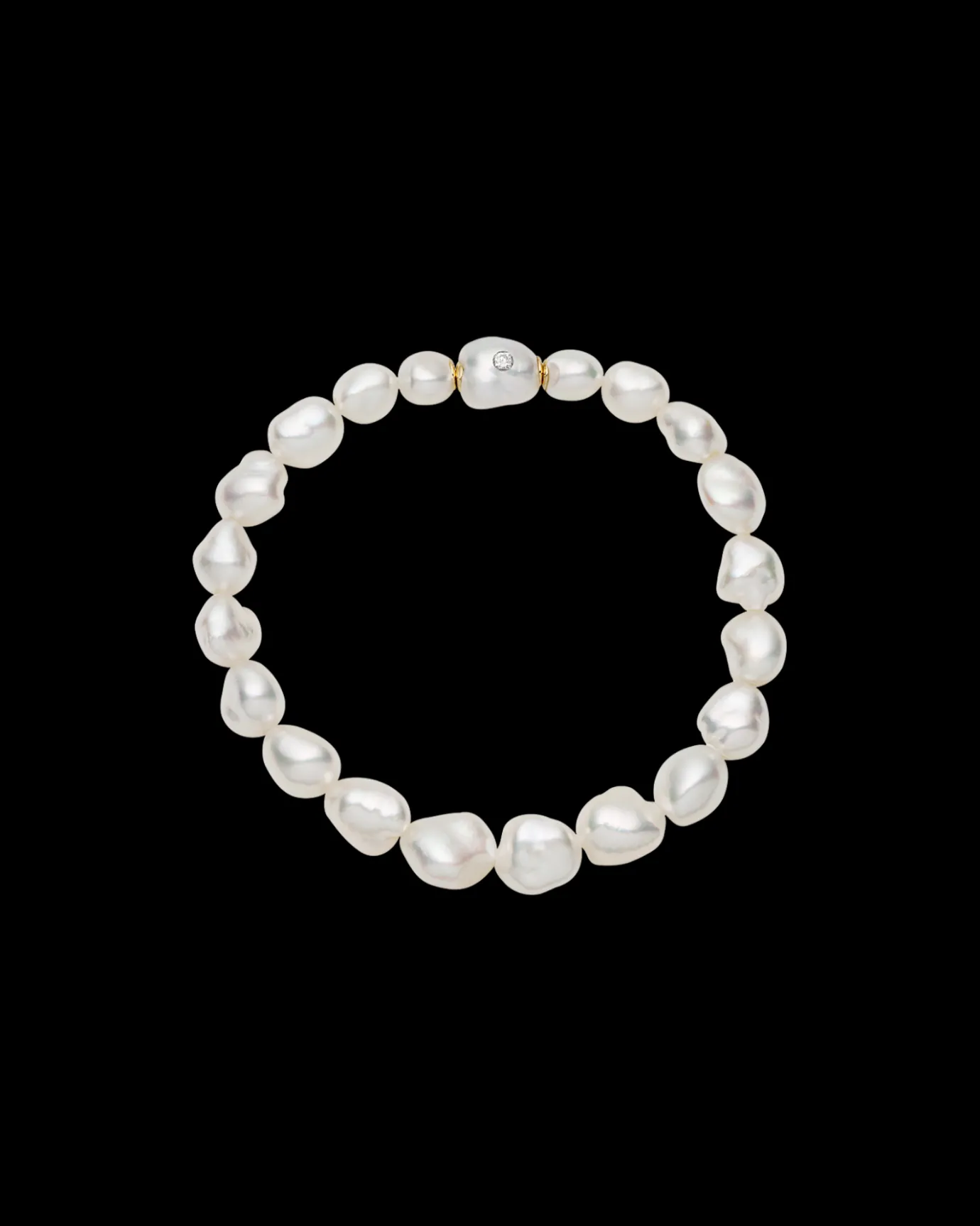 Strand Necklaces & Bracelets | Bracelets^Paspaley Keshi Baroque Pearl Strand Bracelet | 10-12mm Keshi Baroque Pearls and Signature Diamond YellowGold