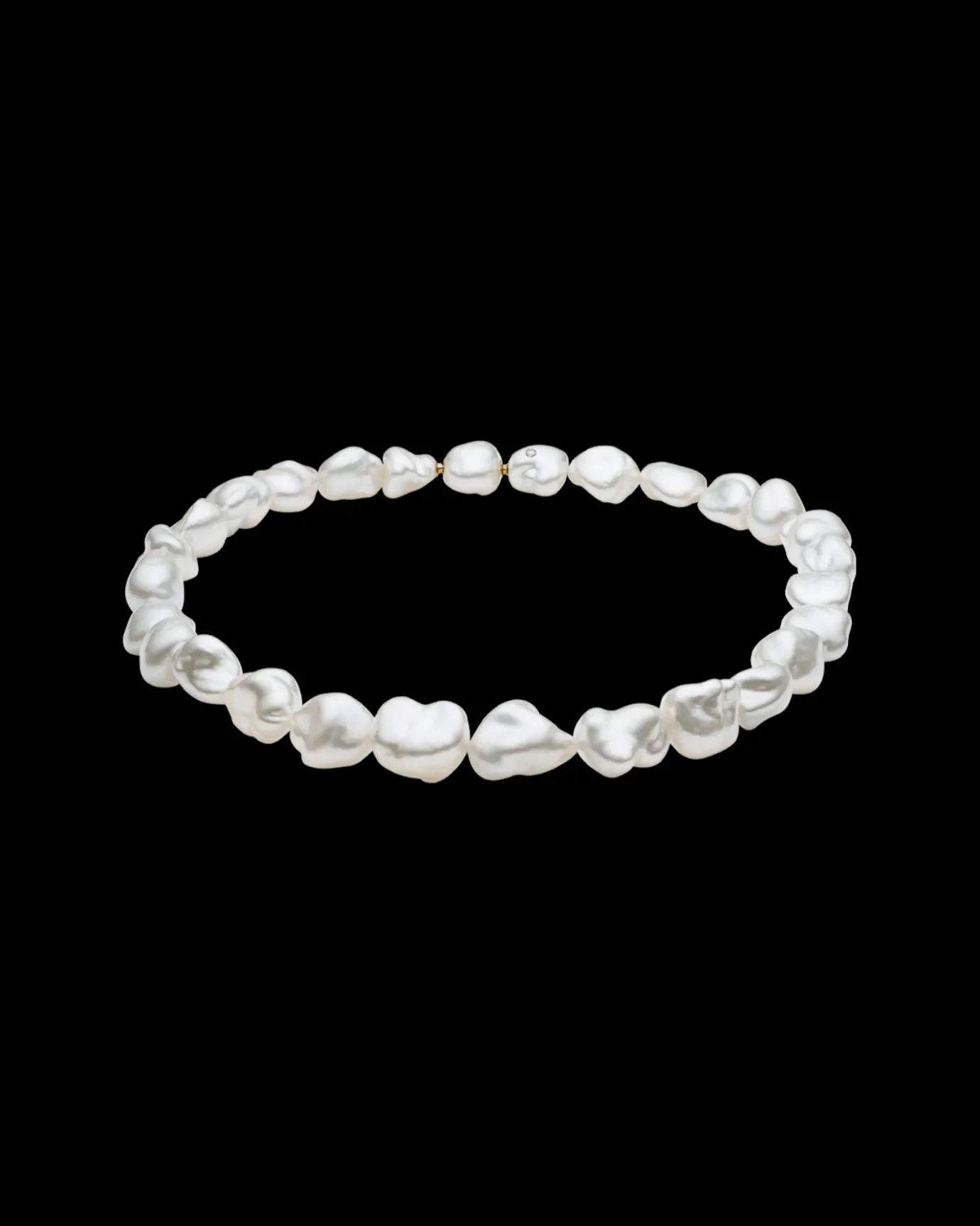 Strand Necklaces & Bracelets | Necklaces & Pendants^Paspaley Keshi Baroque Pearl Strand Necklace | 12-14mm Keshi Baroque Pearls and Signature Diamond YellowGold