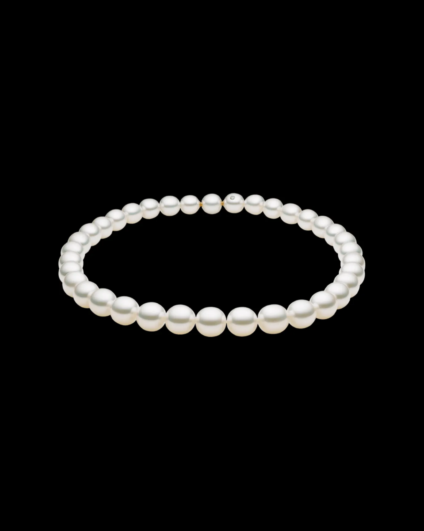 Strand Necklaces & Bracelets | Necklaces & Pendants^Paspaley Oval Pearl Strand Necklace | 10-12mm Oval Pearls and Signature Diamond YellowGold