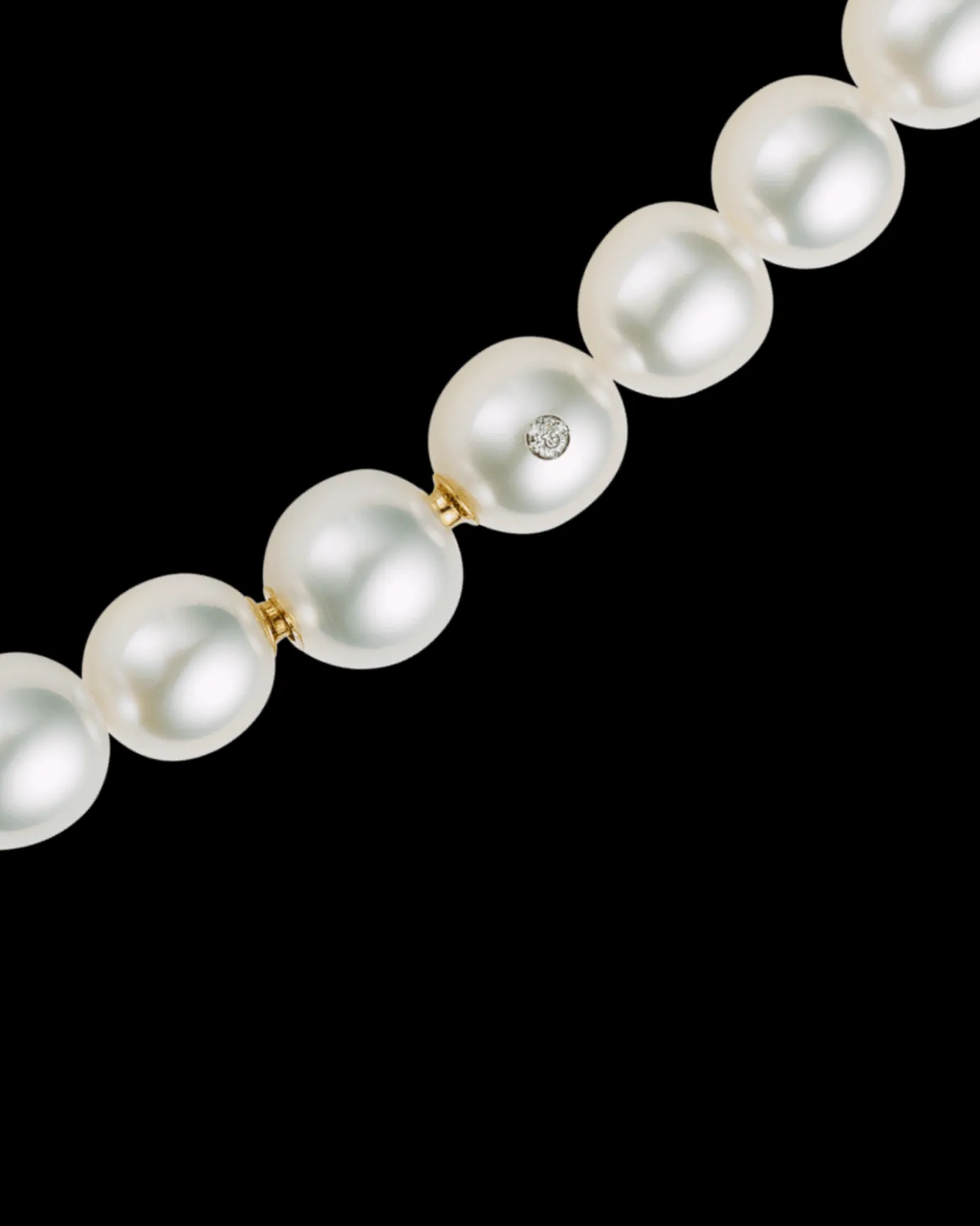 Strand Necklaces & Bracelets | Necklaces & Pendants^Paspaley Oval Pearl Strand Necklace | 12-14mm Oval Pearls and Signature Diamond YellowGold