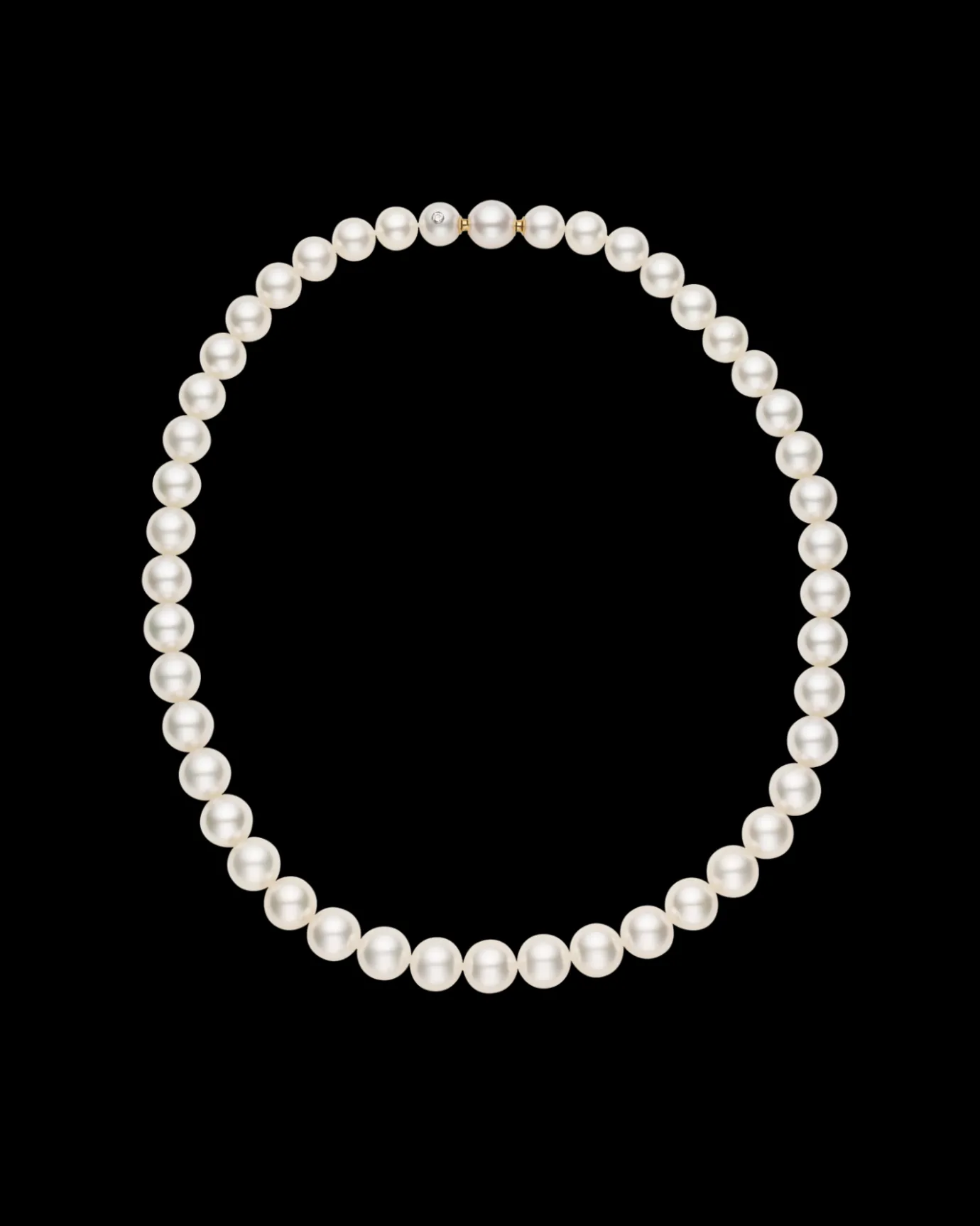 Strand Necklaces & Bracelets | Necklaces & Pendants^Paspaley Round Pearl Strand Necklace | 8-9mm Round Pearls and Signature Diamond YellowGold