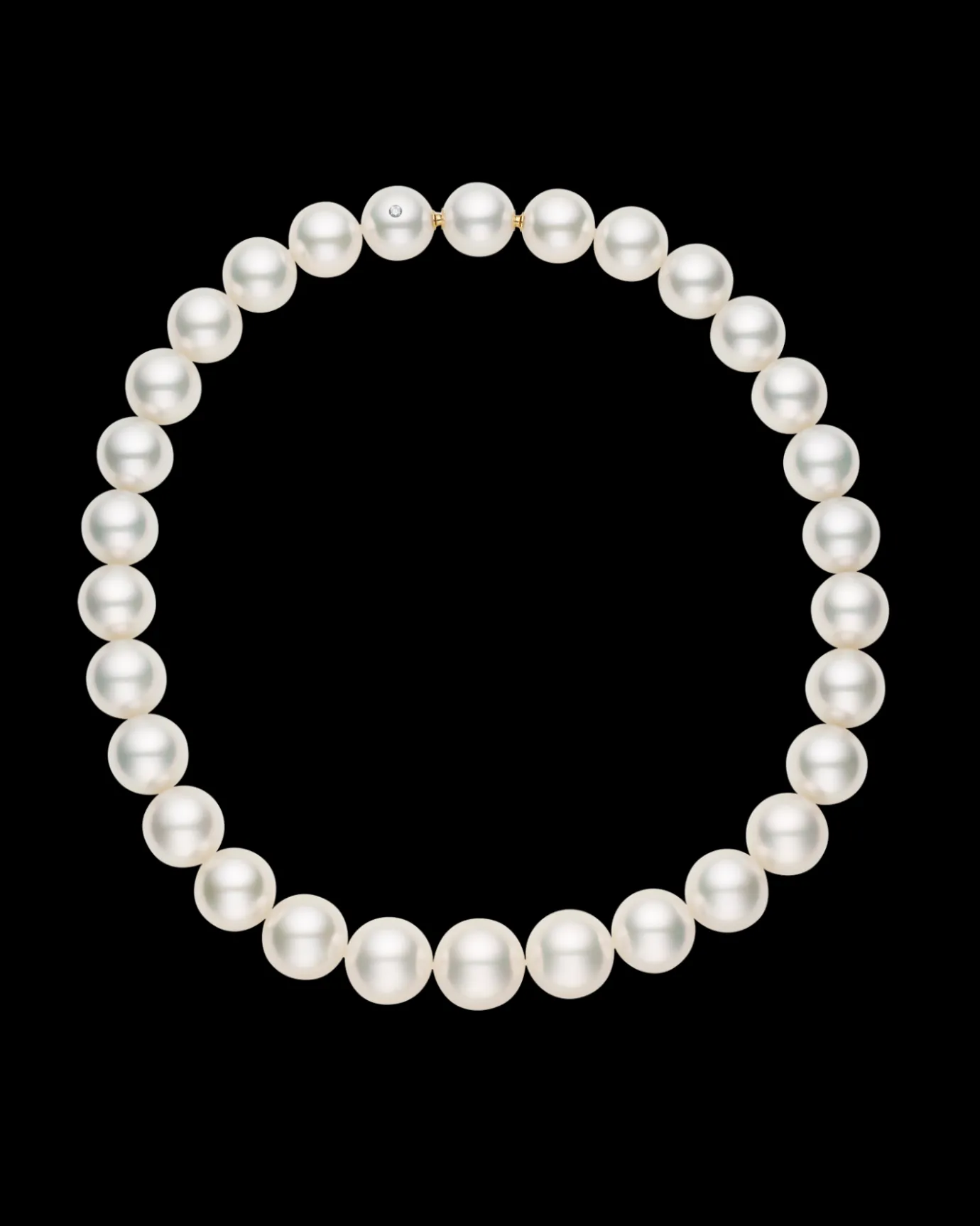 Strand Necklaces & Bracelets | Necklaces & Pendants^Paspaley Round Pearl Strand Necklace | 13-16mm Round Pearls and Signature Diamond YellowGold