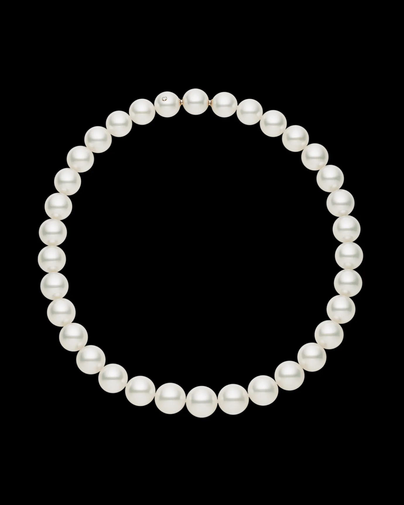 Strand Necklaces & Bracelets | Necklaces & Pendants^Paspaley Round Pearl Strand Necklace | 12-13mm Round Pearls and Signature Diamond YellowGold