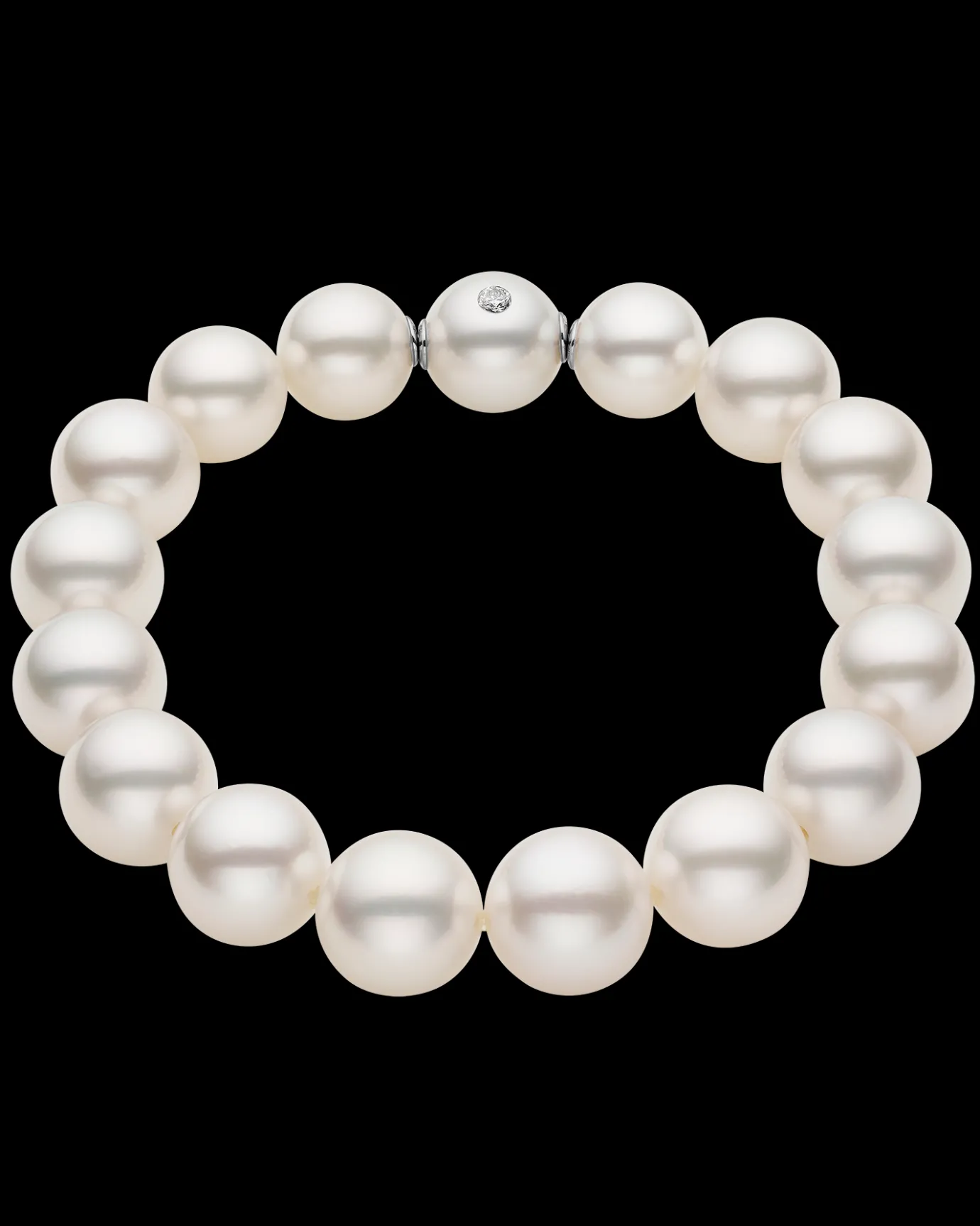 Strand Necklaces & Bracelets | Bracelets^Paspaley Round Pearl Strand Bracelet | 10-11mm Round Pearls and Signature Diamond WhiteGold