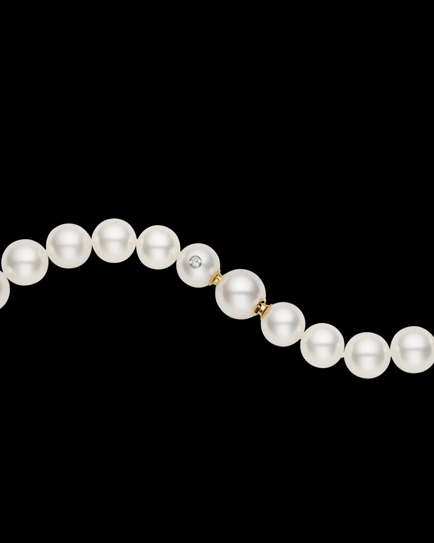 Strand Necklaces & Bracelets | Necklaces & Pendants^Paspaley Round Pearl Strand Necklace | 8-9mm Round Pearls and Signature Diamond YellowGold