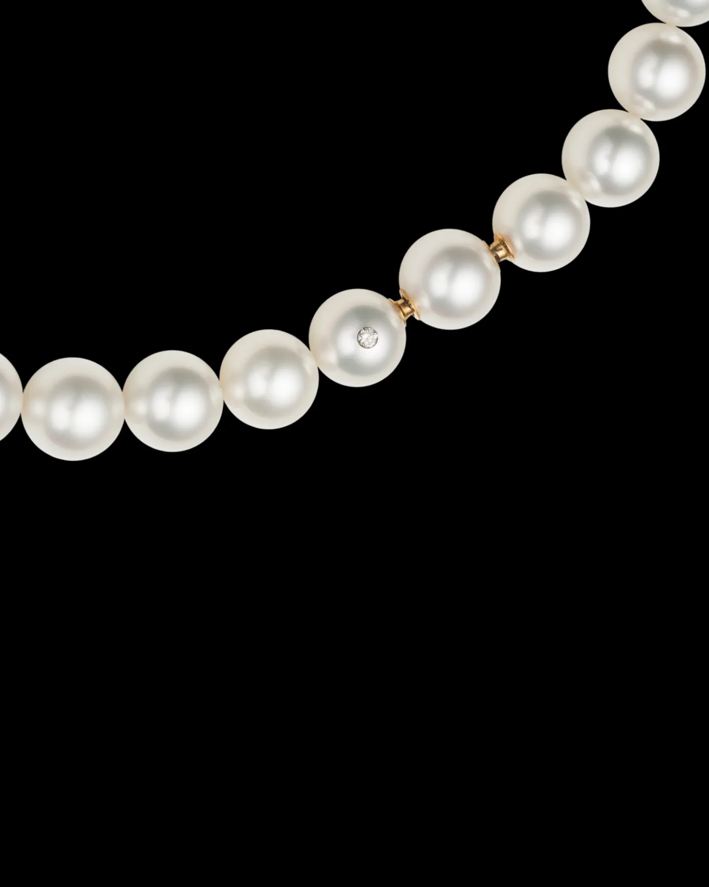 Strand Necklaces & Bracelets | Necklaces & Pendants^Paspaley Round Pearl Strand Necklace | 12-13mm Round Pearls and Signature Diamond YellowGold