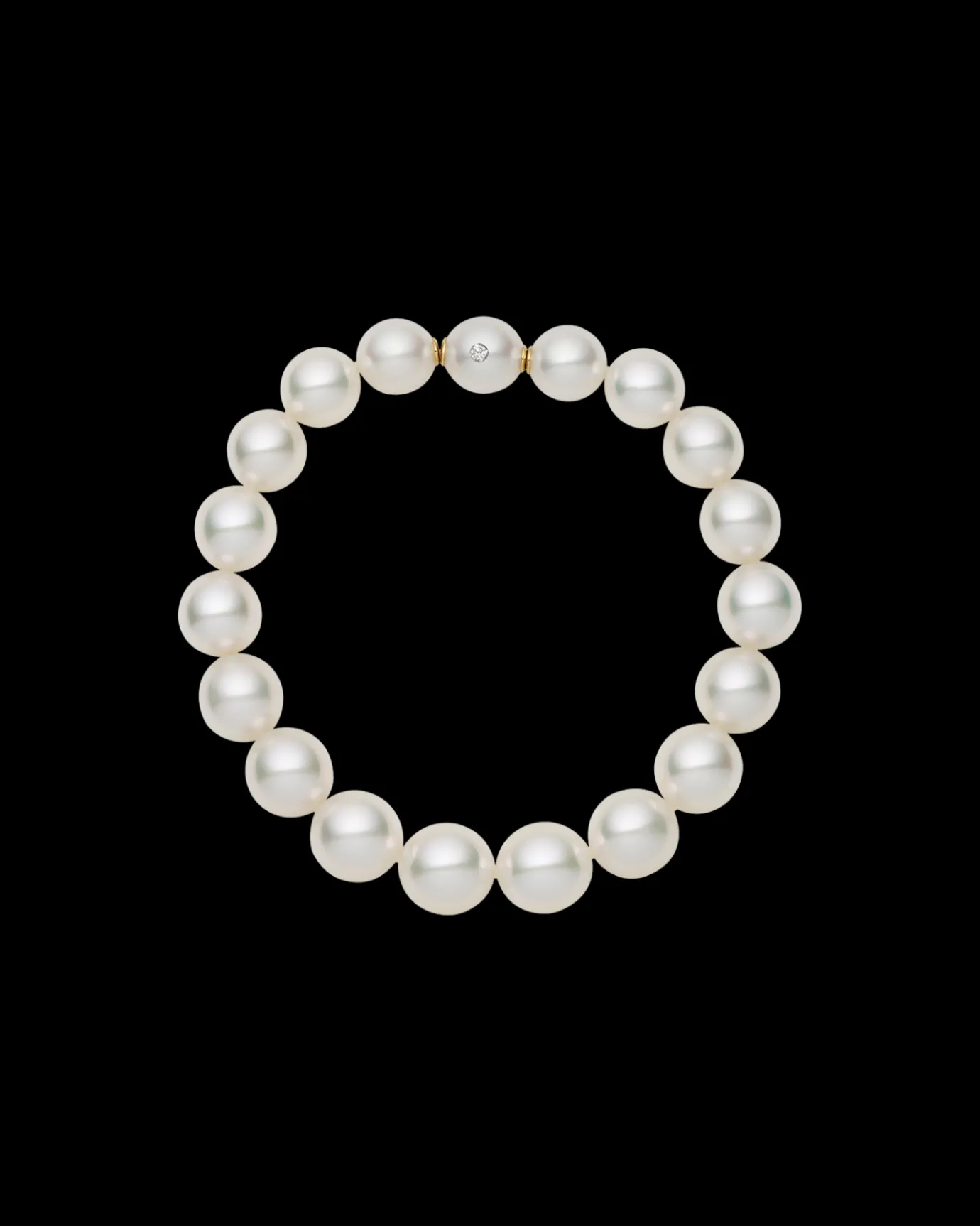 Strand Necklaces & Bracelets | Bracelets^Paspaley Semi-Round Pearl Strand Bracelet | 10-11mm Semi-Round Pearls and Signature Diamond YellowGold