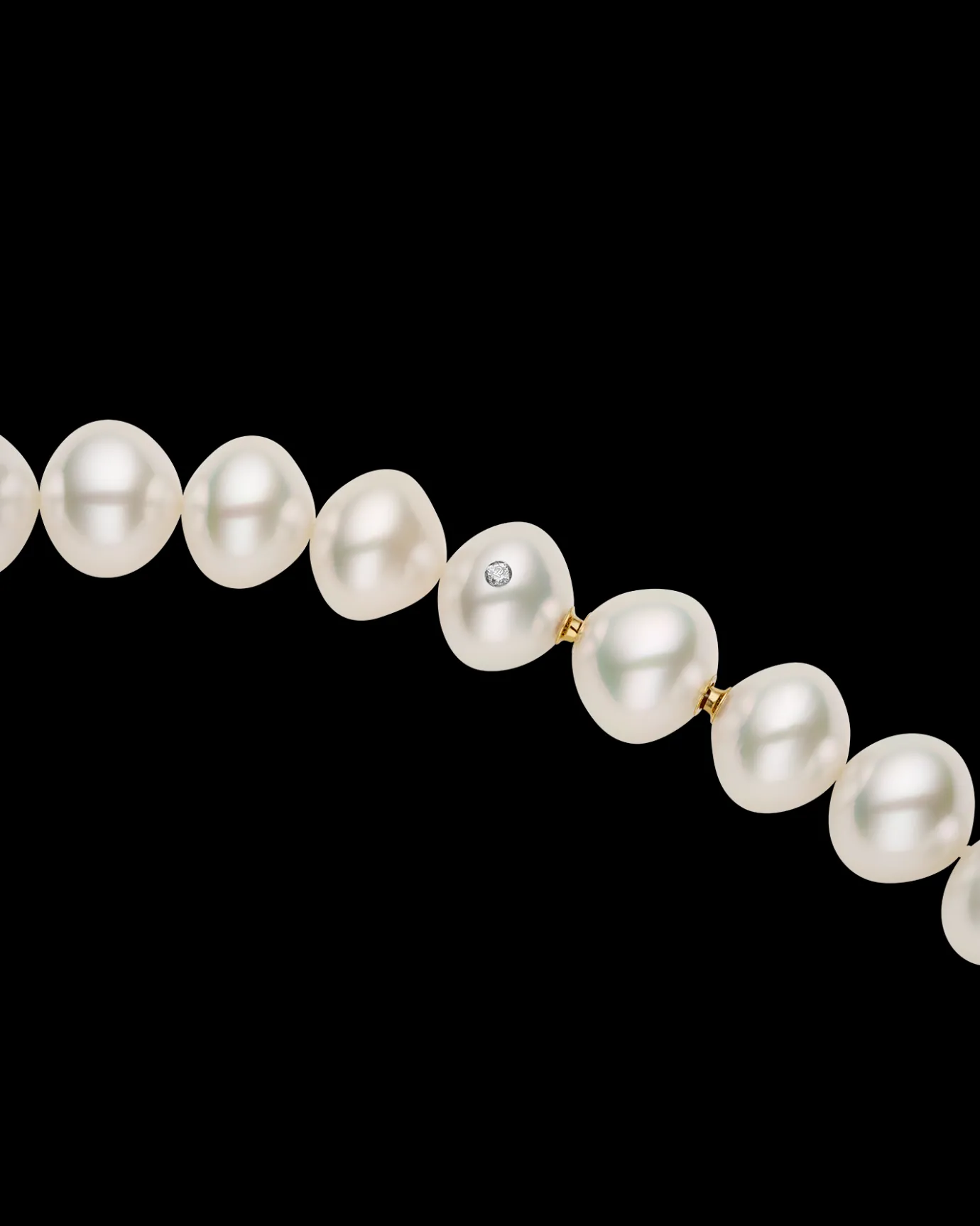 Strand Necklaces & Bracelets | Necklaces & Pendants^Paspaley Triangle Pearl Strand Necklace | 14-16mm Triangle Pearls and Signature Diamond YellowGold
