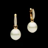 Earrings & Studs^Paspaley Pavé Diamond Pearls My Way Earrings | 14mm Oval Pearls, Diamonds, and Yellow Gold YellowGold