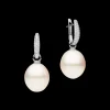 Earrings & Studs^Paspaley Pavé Diamond Pearls My Way Earrings | 14mm Oval Pearls, Diamonds, and White Gold WhiteGold