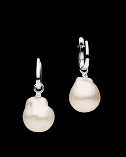Earrings & Studs^Paspaley Pearls My Way Earrings | 14mm Baroque Pearls, Diamonds, and White Gold WhiteGold