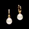 Earrings & Studs^Paspaley Pearls My Way Earrings | 12mm Oval Pearls, Diamonds, and Yellow Gold YellowGold
