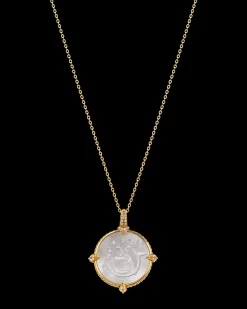 Chains, Charms & Accessories^Paspaley Petite Mermaid Coin Charm | Mother of Pearl, Diamonds, and Yellow Gold YellowGold