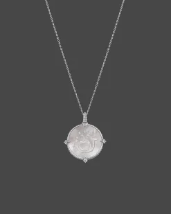 Chains, Charms & Accessories^Paspaley Petite Mermaid Coin Charm | Mother of Pearl, Diamonds, and White Gold WhiteGold