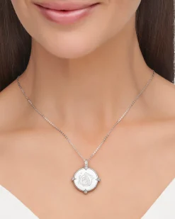 Chains, Charms & Accessories^Paspaley Petite Mermaid Coin Charm | Mother of Pearl, Diamonds, and White Gold WhiteGold