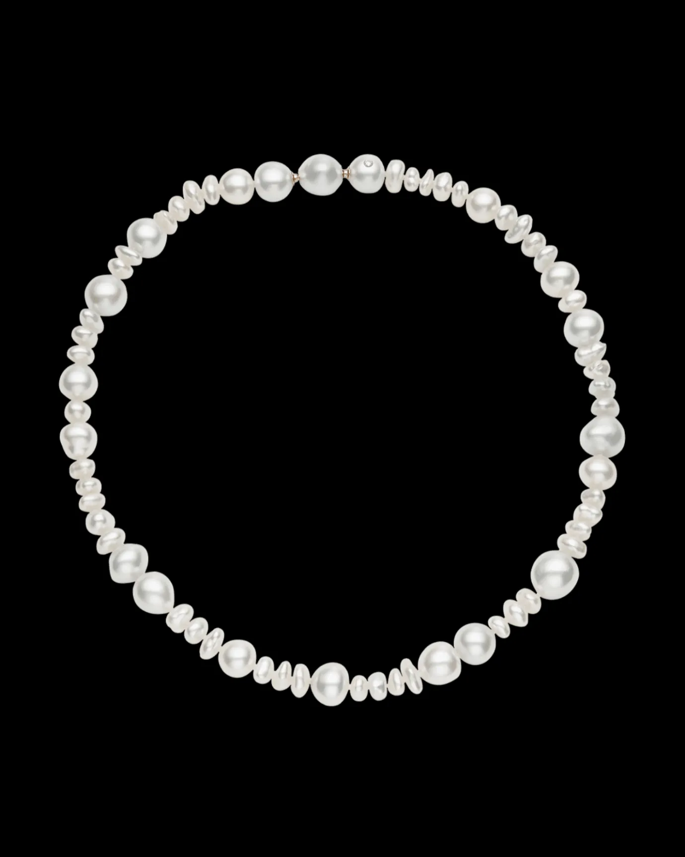 Strand Necklaces & Bracelets | Necklaces & Pendants^Paspaley Petite Wild Pearl Strand Necklace | 6-12mm Baroque Pearls and Signature Diamond YellowGold