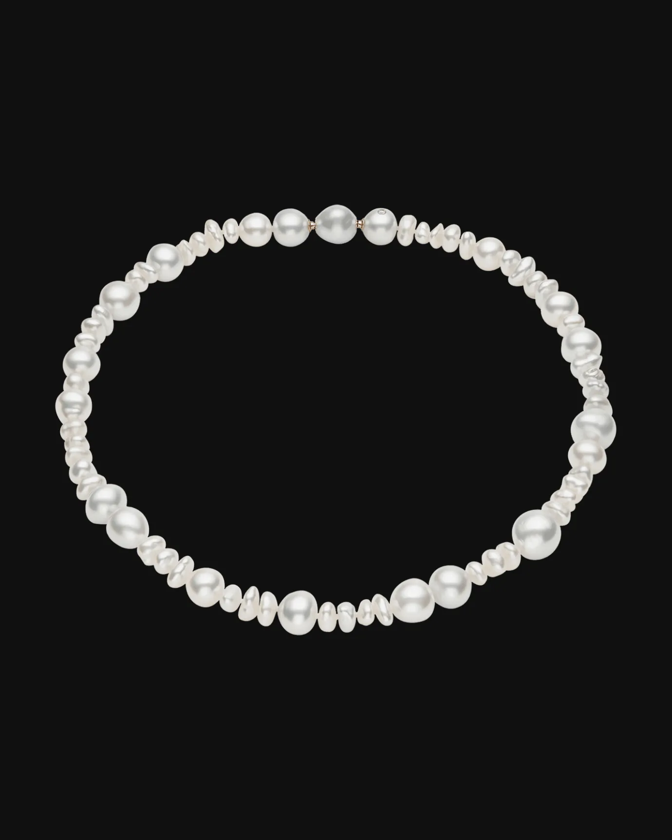 Strand Necklaces & Bracelets | Necklaces & Pendants^Paspaley Petite Wild Pearl Strand Necklace | 6-12mm Baroque Pearls and Signature Diamond YellowGold