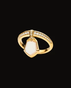 Rings^Paspaley Pink Opal Megisti Flip Ring | Mother of Pearl, Pink Opal, and Yellow Gold YellowGold