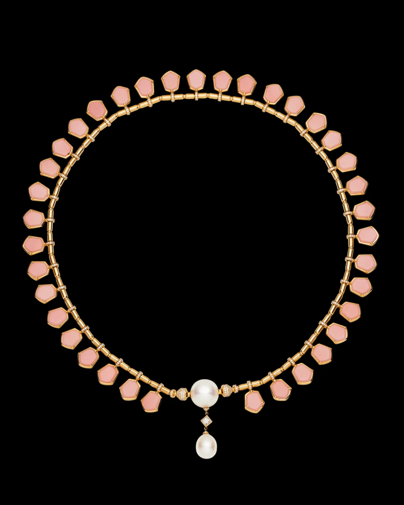 Necklaces & Pendants^Paspaley Pink Opal Megisti Pearl Collier | 9-12mm Drop Pearls, Mother of Pearl, and Yellow Gold YellowGold