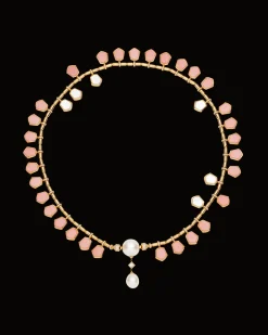 Necklaces & Pendants^Paspaley Pink Opal Megisti Pearl Collier | 9-12mm Drop Pearls, Mother of Pearl, and Yellow Gold YellowGold