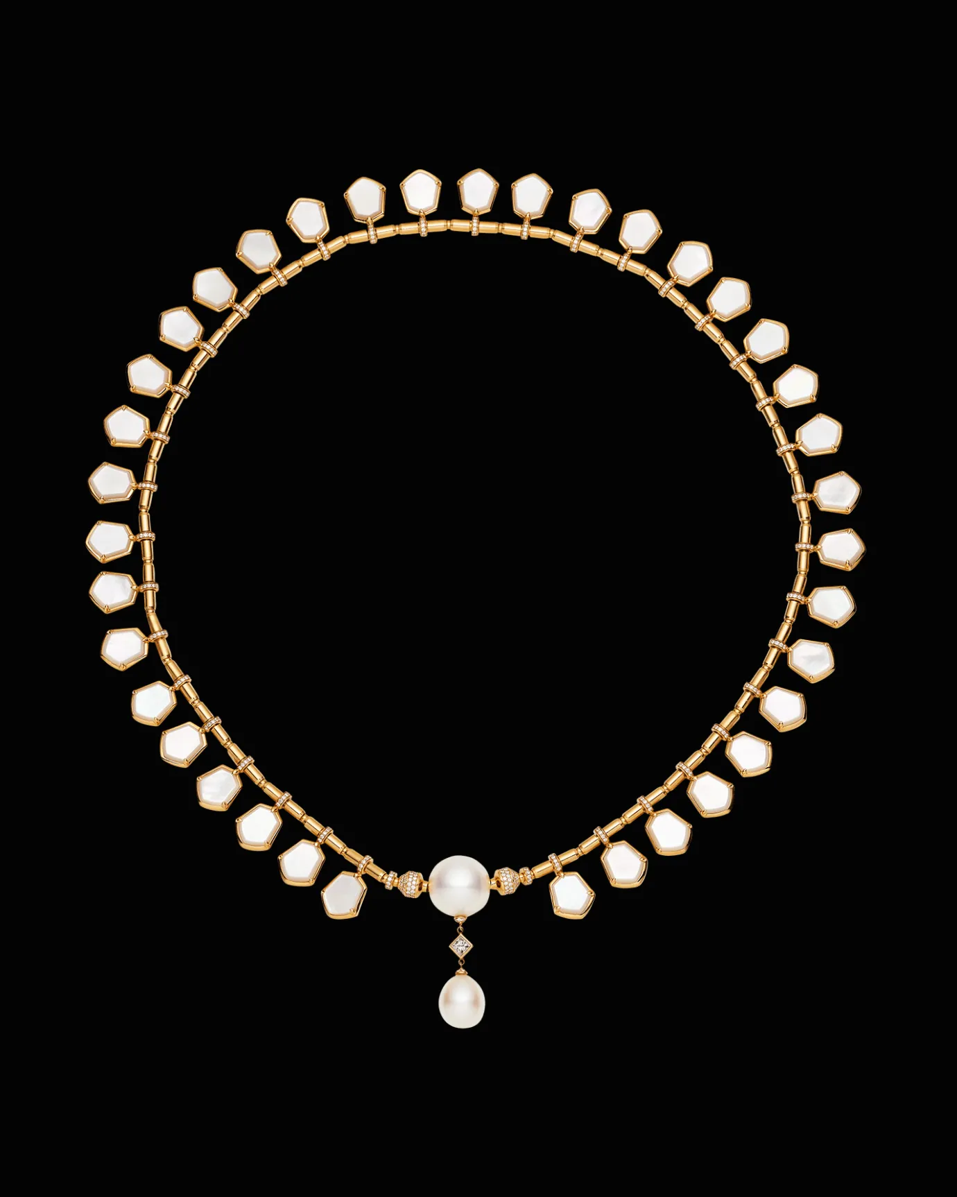 Necklaces & Pendants^Paspaley Pink Opal Megisti Pearl Collier | 9-12mm Drop Pearls, Mother of Pearl, and Yellow Gold YellowGold