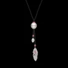 Necklaces & Pendants^Paspaley Pink Sapphire Feather Silk Pearl Necklace | 13mm Keshi Pearl, Mother of Pearl, and Yellow Gold YellowGold