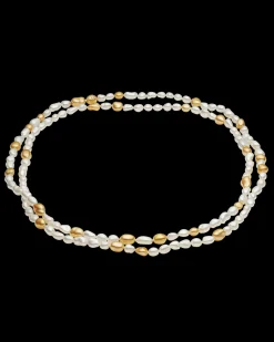 Strand Necklaces & Bracelets | Necklaces & Pendants^Paspaley Rhapsody 25 Strand Necklace | 6-8mm Keshi and Gold Keshi Pearls, Signature Diamond, and Yellow Gold YellowGold