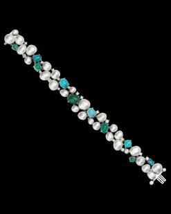 Bracelets^Paspaley Rockpool Pebble Pearl Bracelet | 4-9mm Keshi Pearls, Tourmalines, and Platinum