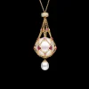 Necklaces & Pendants^Paspaley Ruby Lavalier Pearl Necklace | 15mm Round Pearl, Rubies, and Yellow Gold