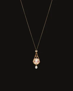 Necklaces & Pendants^Paspaley Ruby Lavalier Pearl Necklace | 15mm Button Pearl, Rubies, and Yellow Gold YellowGold