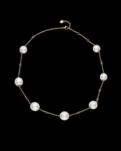 Necklaces & Pendants^Paspaley Ruby Touchstone Pearl Necklace | 10-12mm Oval Pearls, Rubies, and Yellow Gold YellowGold