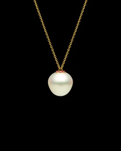 Necklaces & Pendants^Paspaley Ruby Touchstone Single Pearl Necklace | 13mm Triangle Pearl, Rubies, and Yellow Gold YellowGold