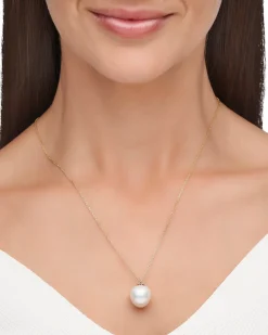 Necklaces & Pendants^Paspaley Ruby Touchstone Single Pearl Necklace | 13mm Triangle Pearl, Rubies, and Yellow Gold YellowGold