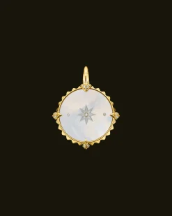 Chains, Charms & Accessories^Paspaley Sagittarius Coin Charm | Mother of Pearl, Diamonds, and Yellow Gold YellowGold