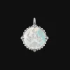 Chains, Charms & Accessories^Paspaley Scorpio Coin Charm | Mother of Pearl, Diamonds, and White Gold WhiteGold