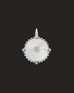 Chains, Charms & Accessories^Paspaley Scorpio Coin Charm | Mother of Pearl, Diamonds, and White Gold WhiteGold