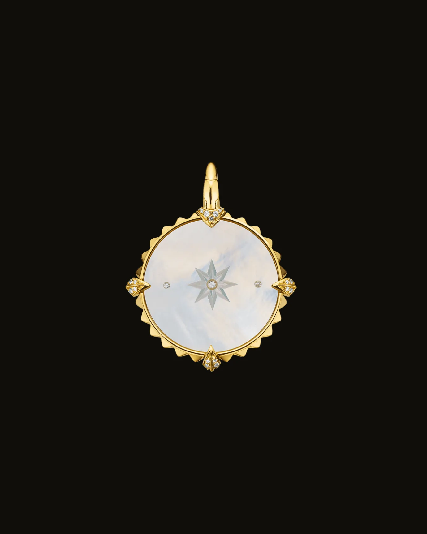 Chains, Charms & Accessories^Paspaley Scorpio Coin Charm | Mother of Pearl, Diamonds, and Yellow Gold YellowGold
