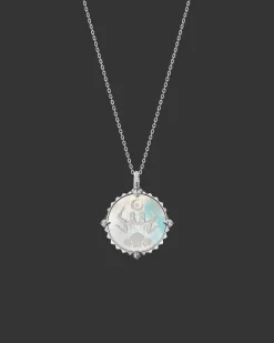 Chains, Charms & Accessories^Paspaley Scorpio Coin Charm | Mother of Pearl, Diamonds, and White Gold WhiteGold