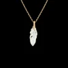 Necklaces & Pendants^Paspaley Single Feather Necklace | Mother of Pearl and Yellow Gold YellowGold