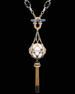 Necklaces & Pendants^Paspaley Tassel Anchored Lavalier Pearl Necklace | 18mm Round Pearl, Gemstones and Mixed Metals Multi