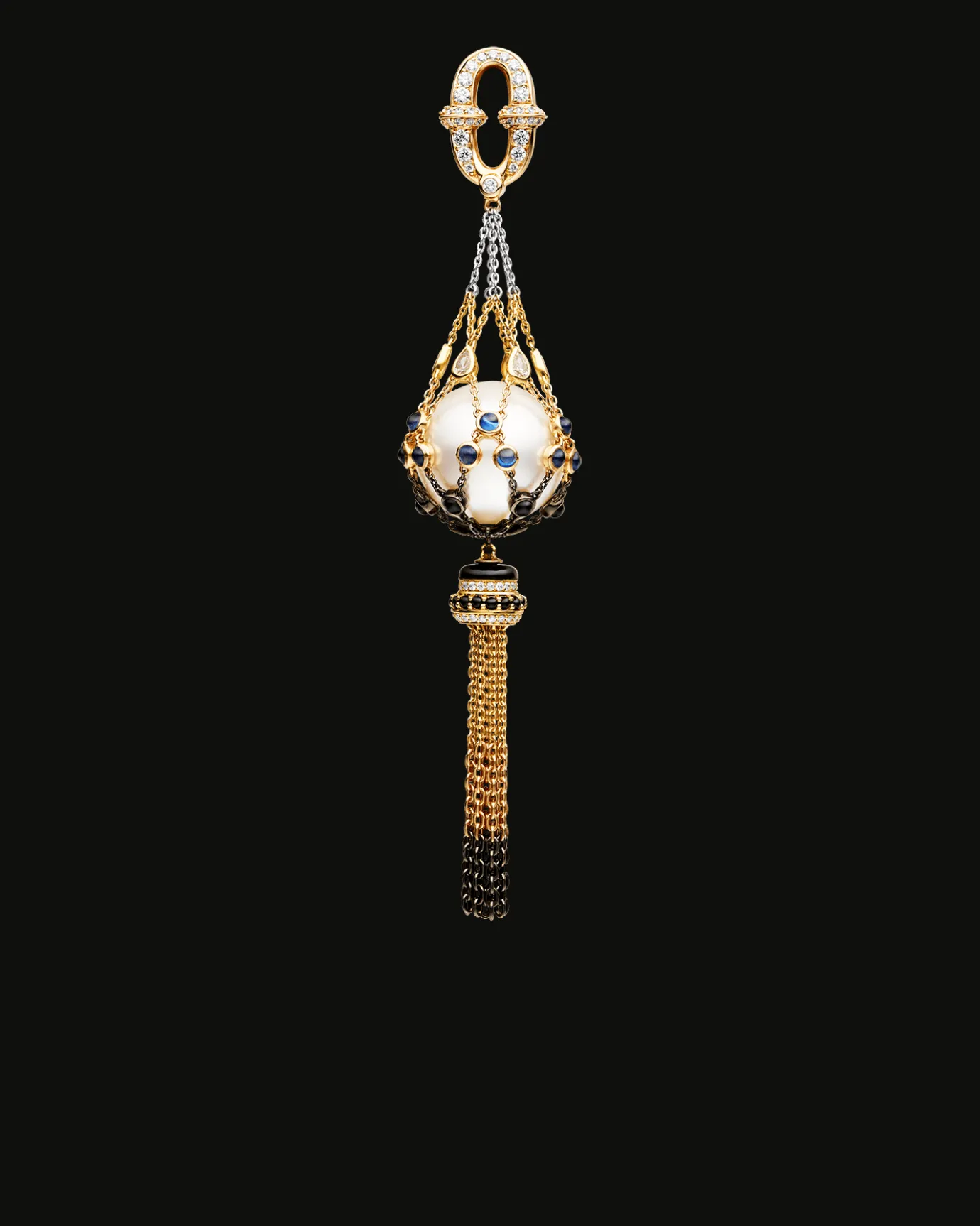 Necklaces & Pendants^Paspaley Tassel Anchored Lavalier Pearl Necklace | 18mm Round Pearl, Gemstones and Mixed Metals Multi